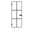Vente-unique Porte réversible sans bâti en verre trempé - Noir - H204 x L73 cm - SEROTO- Bloc Porte