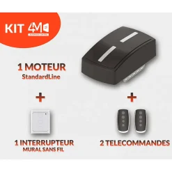 4M Porte De Garage Enroulable<Porte Sectionnelle Motorisée StandardLine Linteau 100mm Lisse Gris Ral 7016 L2750xH2000