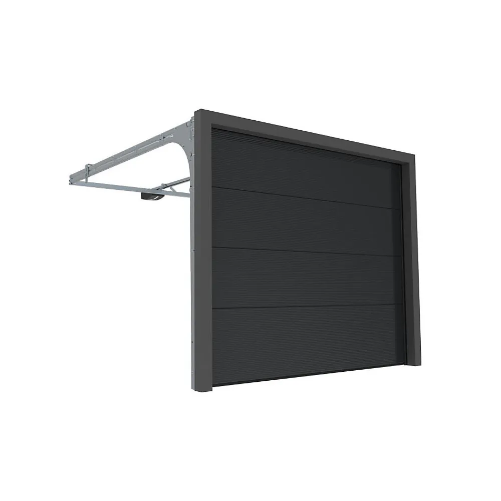 4M Porte De Garage Enroulable<Porte Sectionnelle Motorisée StandardLine Linteau 100mm Lisse Gris Ral 7016 L2500xH2375