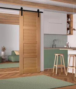 Lynporte Porte Nue<Porte seule 4 Panneaux CETUS bois chêne européen 2040 x 730