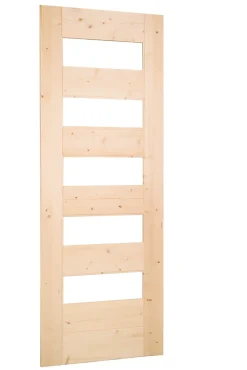 Lynporte Porte seule 5 Vitrages HORIZON bois épicéa 2040 x 730- Porte Nue