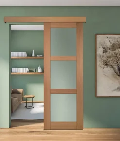 Lynporte Porte Nue<Porte seule 3 Vitrages URSA bois chêne européen 2040 x 830