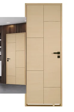 Lynporte Porte seule bois isoplane ANTLIA1 730 frêne blanc européen- Porte Nue