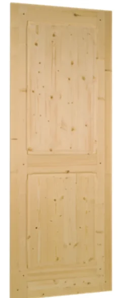 Lynporte Porte seule bois épicéa ANDROMEDA 2 panneaux 830- Porte Nue