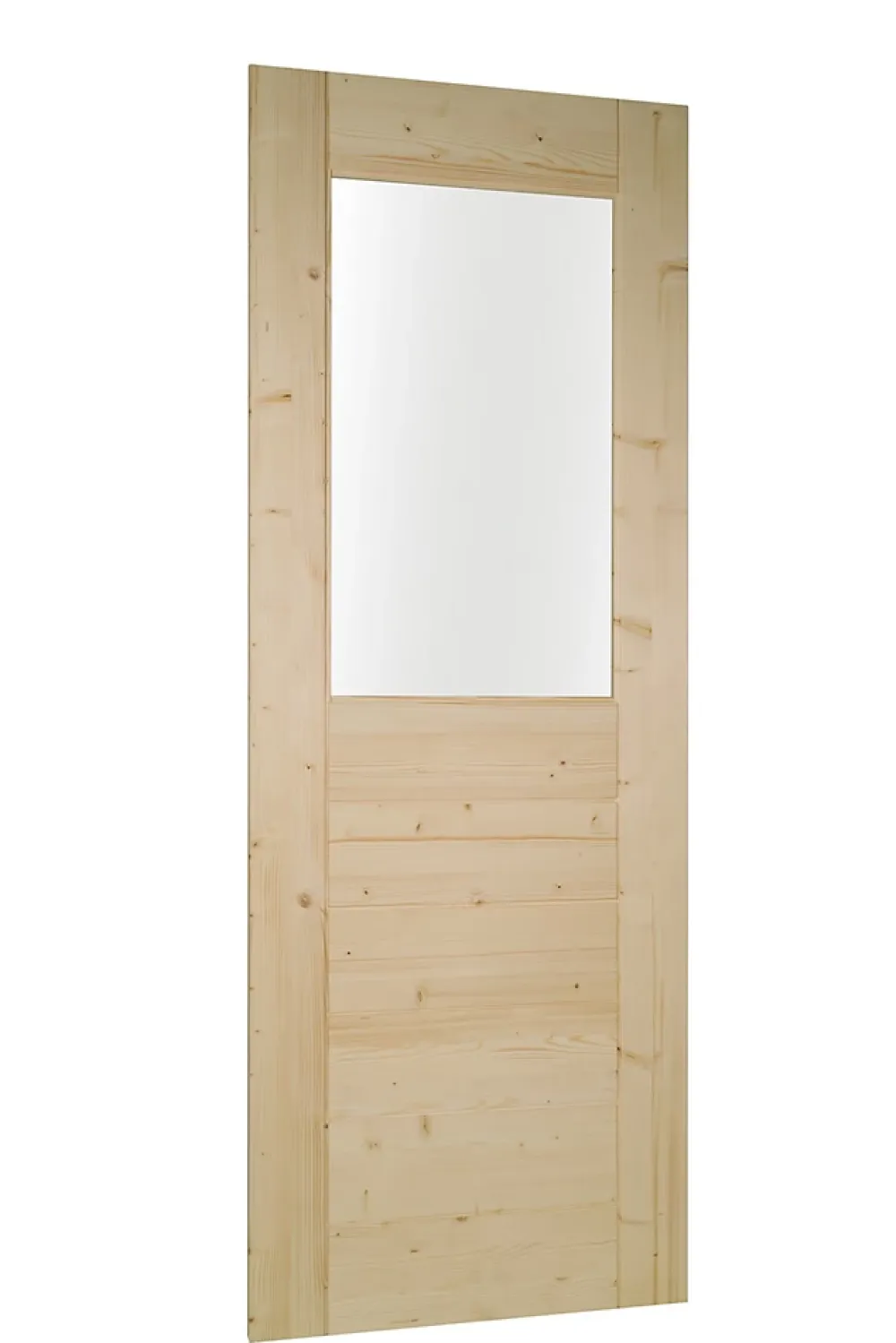 Lynporte Porte Nue<Porte seule bois épicéa HORIZON 1 vitrage 830