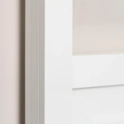 Porte Nue<Porte seule en aluminium 3 carreaux vitrés transparents 73 coloris blanc H.204 x l.73cm