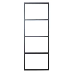 Porte Nue<Porte seule Loft 4 carreaux vitrés transparents, coloris noir mat H.204 x l.83cm