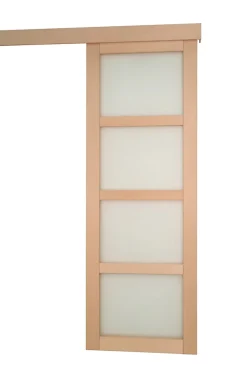 Lynporte Porte seule NOVA2 4 Vitrages bois hêtre 2040 x 630- Porte Nue