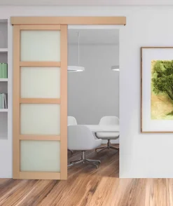 Lynporte Porte Nue<Porte seule NOVA2 4 Vitrages bois hêtre 2040 x 730