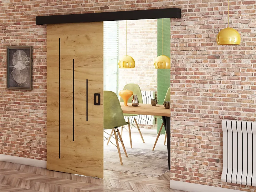 Abiks Meble Porte Coulissante<Portes coulissantes Beni Y 90x204 (chêne craft)