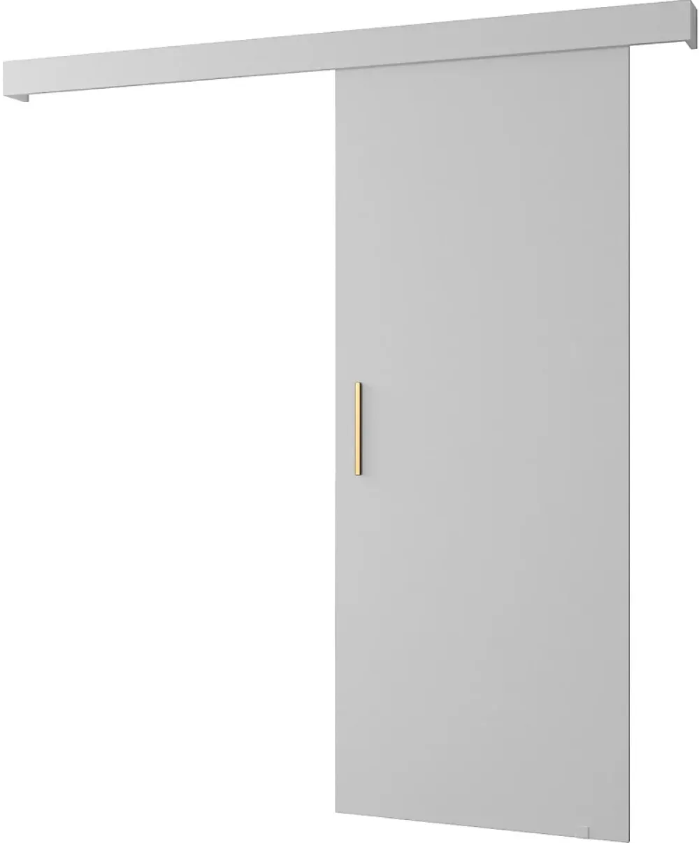 Abiks Meble Porte Coulissante<Portes coulissantes Salwador I 90x204 cm (Blanc / Blanc / Or)