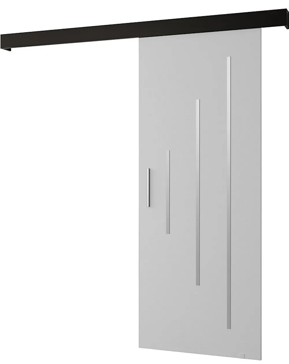 Abiks Meble Porte Coulissante<Portes coulissantes Salwador Y 90x204 cm (Blanc / Noir / Argent)