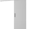 Abiks Meble Portes coulissantes Salwador I 90x204 cm (Blanc / Blanc / Noir)- Porte Coulissante