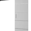 Abiks Meble Portes coulissantes Salwador IV 70x204 cm (Blanc / Noir / Argent)- Porte Coulissante