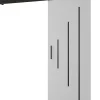 Abiks Meble Portes coulissantes Salwador Y 90x204 cm (Blanc / Noir / Noir)- Porte Coulissante
