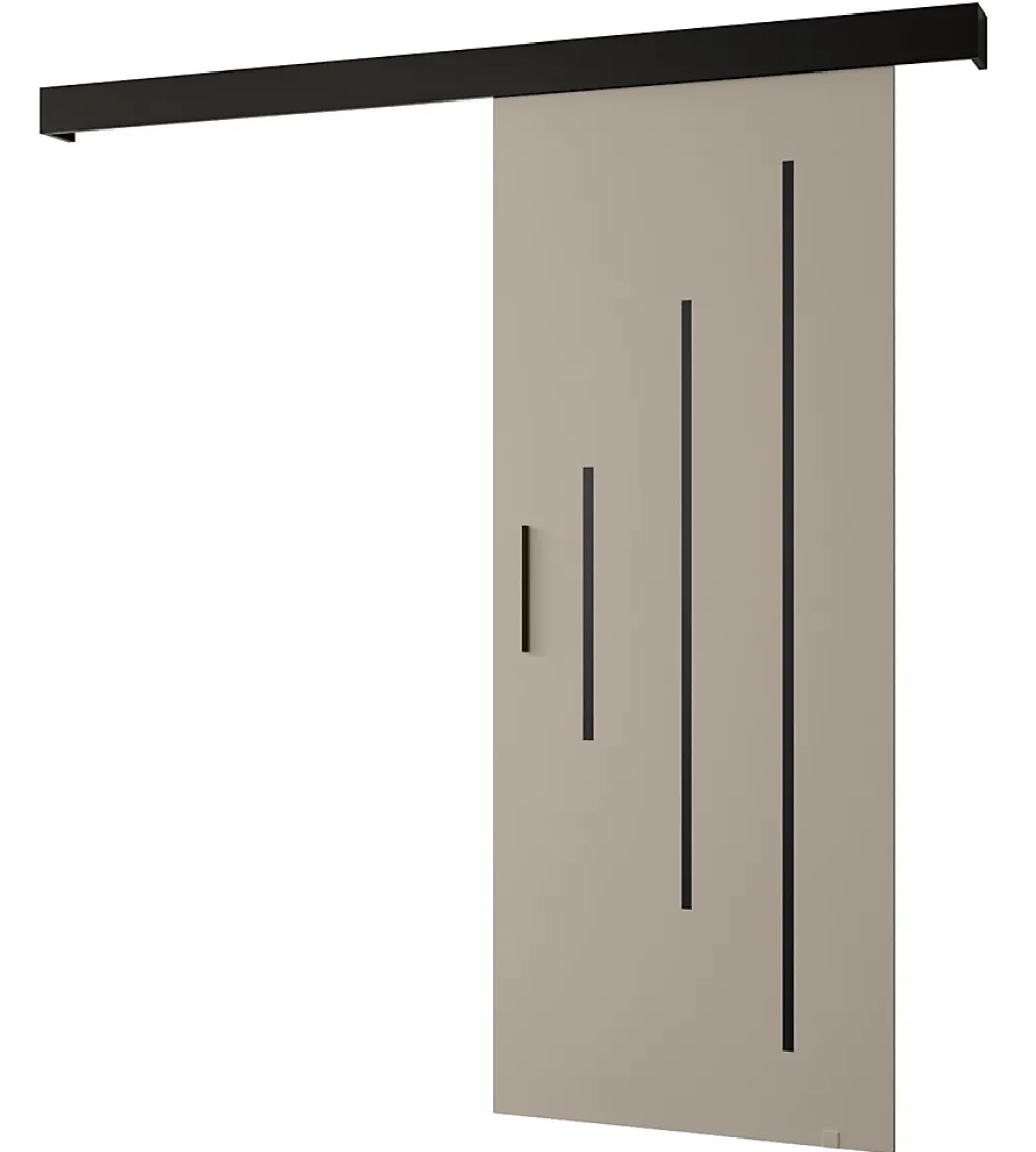 Abiks Meble Porte Coulissante<Portes coulissantes Salwador Y 80x204 cm (Cachemire / Noir / Noir)