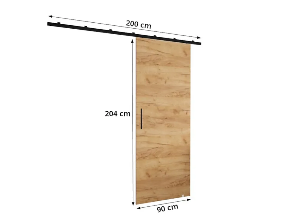 Abiks Meble Porte Coulissante<Portes coulissantes Zonda Y 90x204 cm (Chêne Craft)