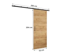 Abiks Meble Porte Coulissante<Portes coulissantes Zonda Y 70x204 cm (Chêne Craft)