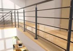 Alumin'home Garde-Corps, Balustrade<Poteau à plat pour garde corps Oxalis gris