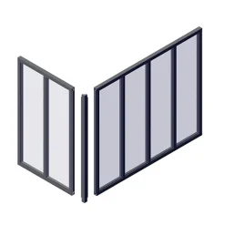 Optimum Poteau d'angle pour verrière d'intérieur- Verrière