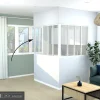Verrière<Poteau de terminaison en alumium coloris blanc thermolaqué H.108cm