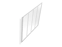 Vente-unique Verrière<Poteau de terminaison pour verrière en aluminium thermolaqué - H105 cm - Blanc - BAYVIEW