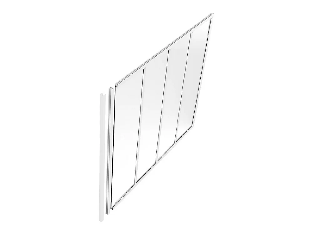 Vente-unique Verrière<Poteau de terminaison pour verrière en aluminium thermolaqué - H105 cm - Blanc - BAYVIEW