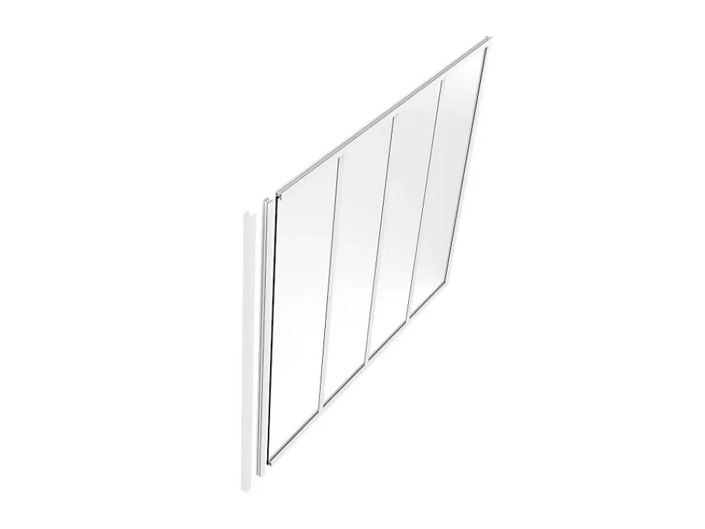 Vente-unique Verrière<Poteau de terminaison pour verrière en aluminium thermolaqué - H105 cm - Blanc - BAYVIEW