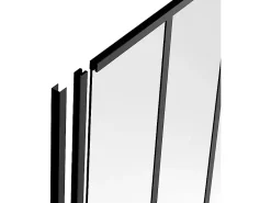 Vente-unique Verrière<Poteau de terminaison pour verrière en aluminium thermolaqué - H130 cm - Noir - BAYVIEW