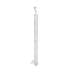 AICA Sanitaire Poteau Garde-Corps en aluminium argent L.890 mm - Pose suspendue ou latérale, idéal intérieur et extérieur- Accessoire D'Escalier
