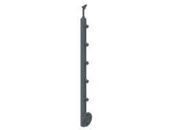 Sogem Garde-Corps, Balustrade<Poteau garde-corps pose latérale Cala anthracite ral 7019
