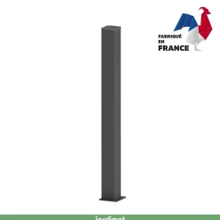 Jardimat Poteau aluminium gris antique - 15 x 15 x 175 cm- Accesoire Pour Volet