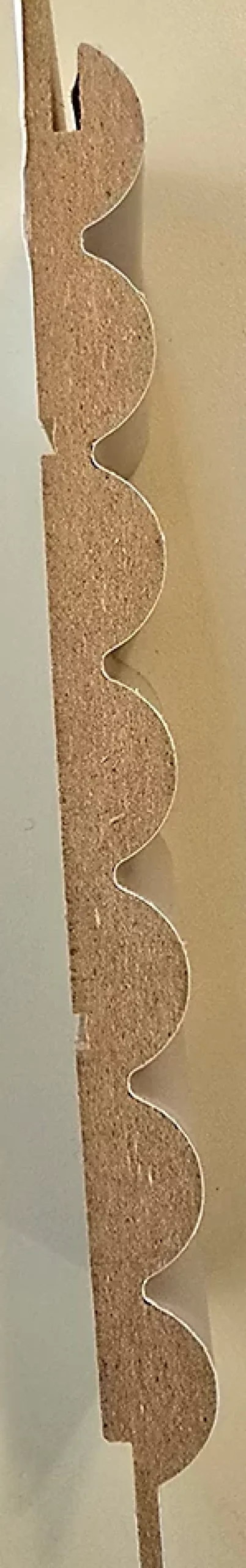 Hardwarexchange PPanneau mural 3D MDF SMOOTH WAVY Chene Foncé satiné 2760X750X12 mm- Panneau Tasseau Bois