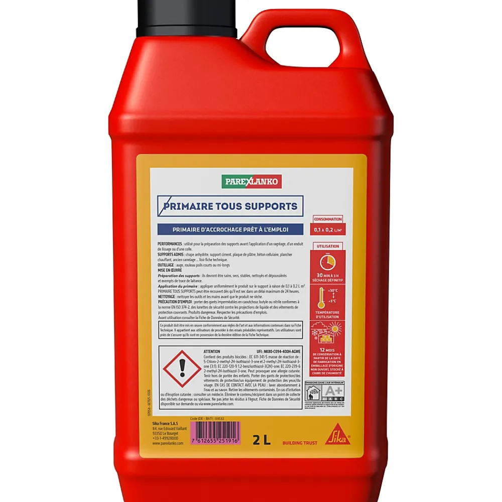 Parexlanko Ragréage Et Primaire Pour Carrelage<Primaire tous supports 2L