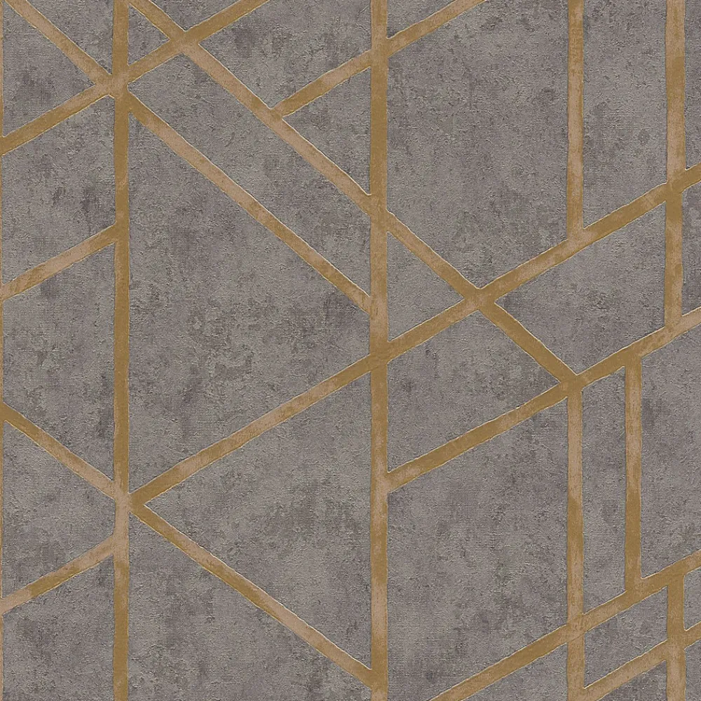 Profhome Papier Peint<369281-GU Papier peint à motifs graphiques légèrement texturé subtilement chatoyant 5,33 m2