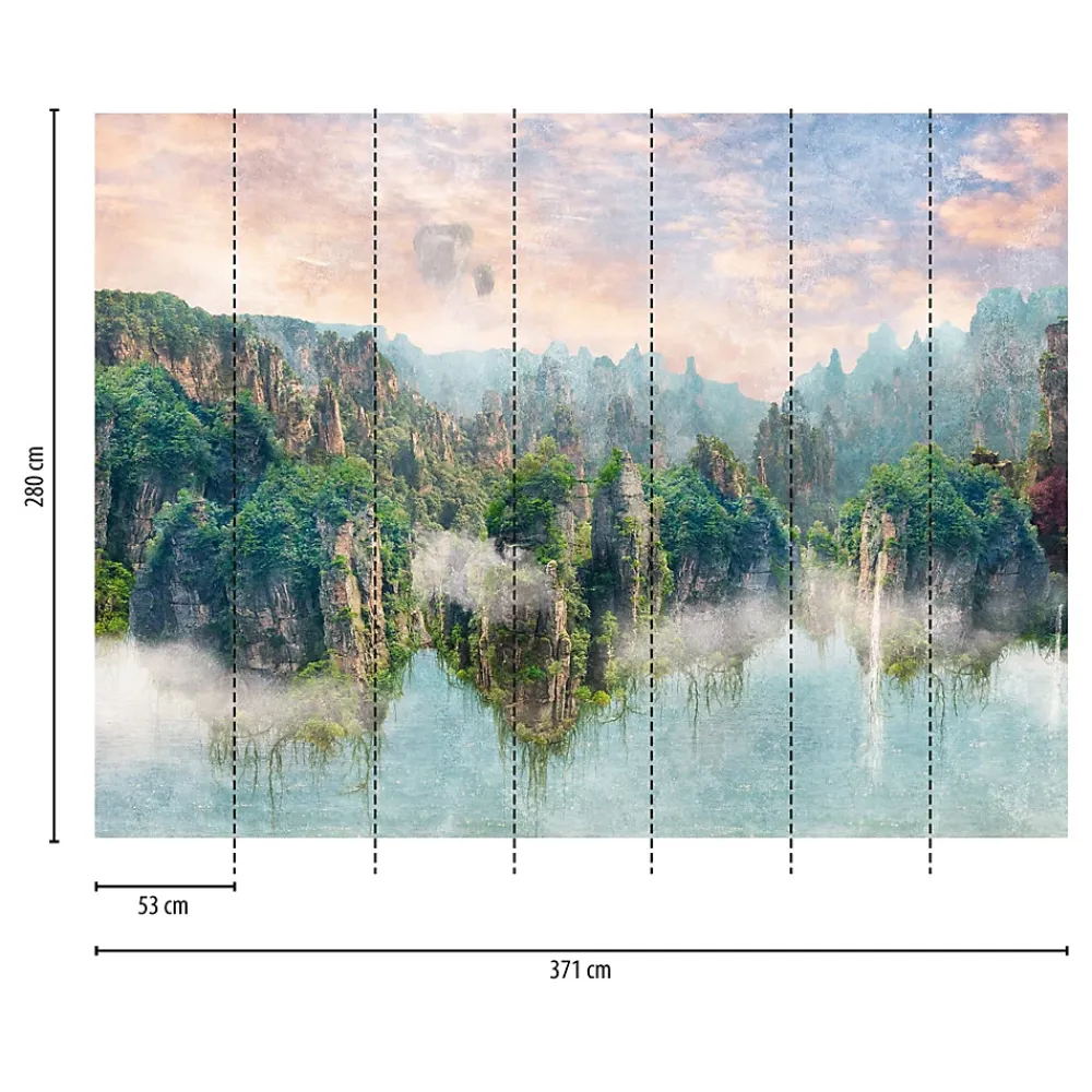 Profhome Papier Peint Panoramique<399081-GU Papier peint photo lisse mat 3,71 m x 2,8 m