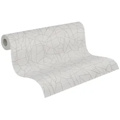 Profhome 399341-GU Papier peint à motifs graphiques légèrement texturé satiné 5,33 m2- Papier Peint