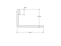 Ilcom Profil angulaire J en acier inoxydable pour les carreaux 12mm x 2700mm - gunmetal- Profilé Carrelage