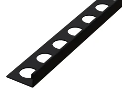 Ilcom Profilé Carrelage<Profil angulaire J en acier inoxydable pour les carreaux 10mm x 2700mm - noir matt