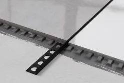 Ilcom Profilé Carrelage<Profil angulaire J en acier inoxydable pour les carreaux 10mm x 2700mm - noir matt