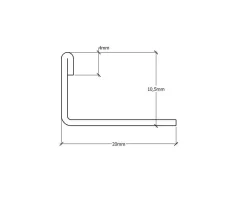 Ilcom Profilé Carrelage<Profil angulaire J en acier inoxydable pour les carreaux 10mm x 2700mm - noir matt