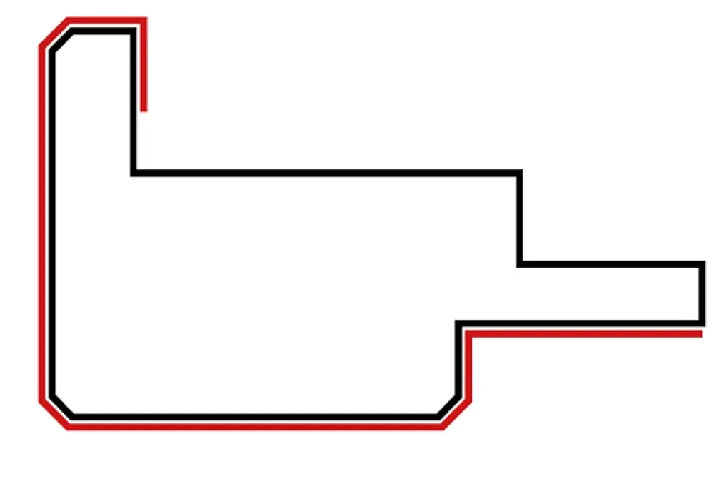 Hardwarexchange Moulure<Profil carré en MDF massif Noir satiné 2760x32x19 mm MIDDLE WAVY