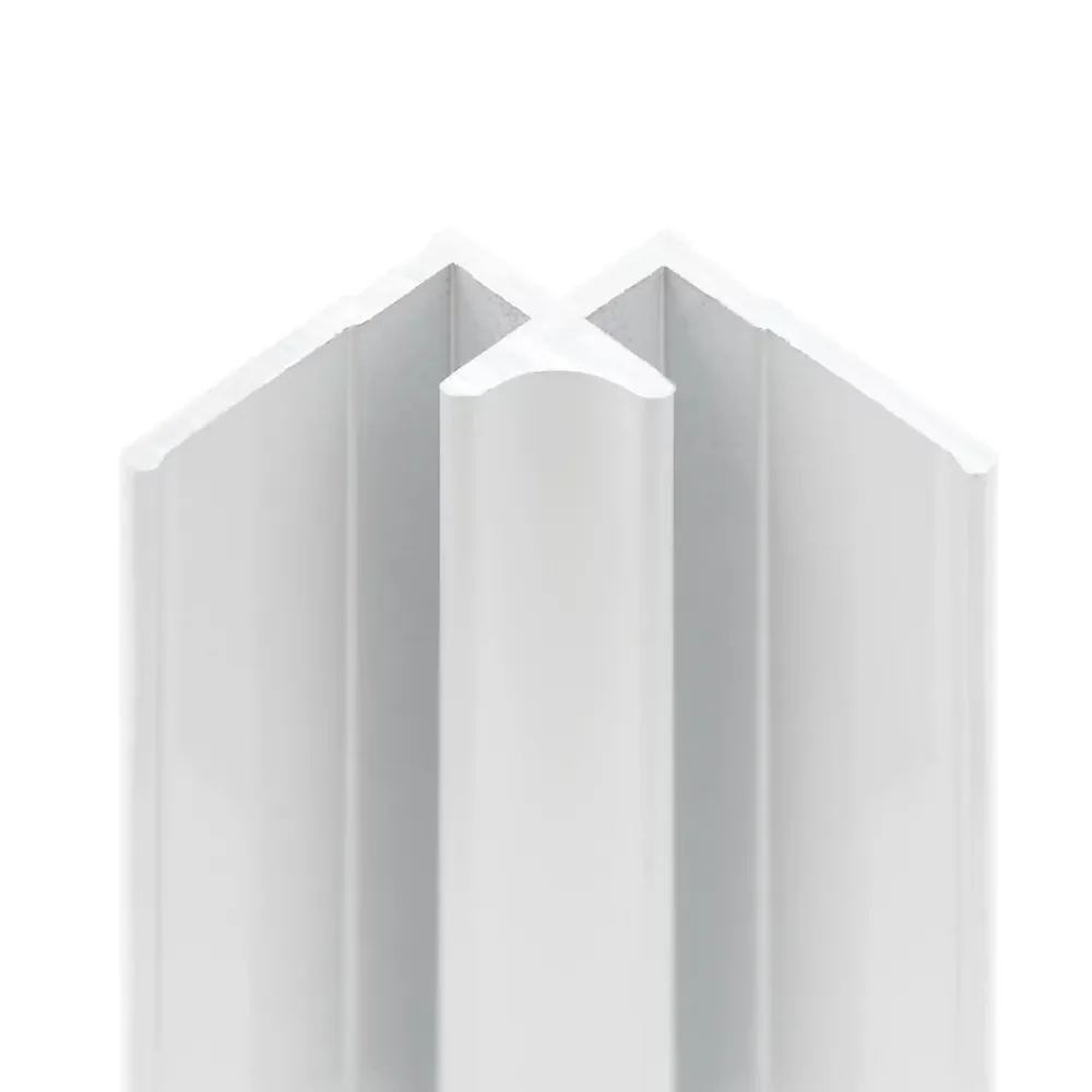 Schulte Profilé d'angle intérieur H.255 x 2,3 cm, aluminium, blanc brillant, Deco Design- Panneau Mural De Salle De Bains
