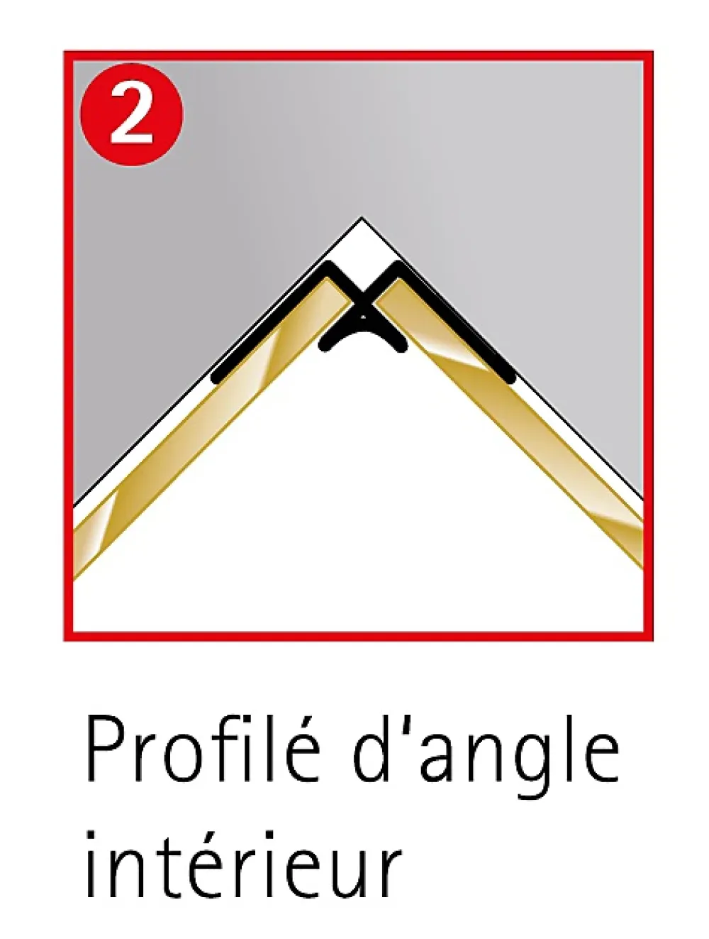 Schulte Profilé d'angle intérieur H.255 x 2,3 cm, aluminium, blanc brillant, Deco Design- Panneau Mural De Salle De Bains
