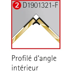 Schulte Profilé d'angle intérieur pour panneaux muraux DécoDesign, alu argenté- Panneau Mural De Salle De Bains