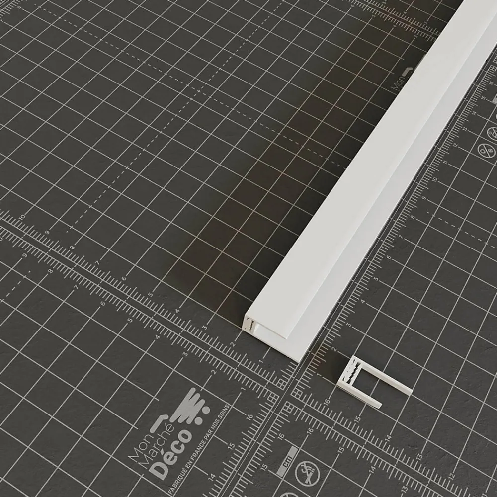 Tecnoprofils Lambris Mural<Profil d'Arrêt PVC Clipsable 8 mm - Longueur 2.60 m - Blanc