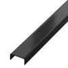Ilcom Profilé Carrelage<Profilé décoratif C en acier inoxydable pour carrelage Noir satiné - 40 mm x 2700 mm x 0,65 ep.