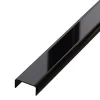 Ilcom Profilé Carrelage<Profilé décoratif C en acier inoxydable pour carrelage Noir poli - 20 mm x 2700 mm x 0,65 ep.