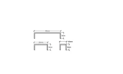 Ilcom Profilé Carrelage<Profilé décoratif C en acier inoxydable pour carrelage Noir poli - 20 mm x 2700 mm x 0,65 ep.
