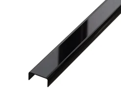 Ilcom Profilé décoratif C en acier inoxydable pour carrelage Noir poli - 10 mm x 2700 mm x 0,65 ep.- Profilé Carrelage